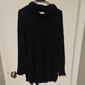 Chic Black Cowl Neck Top